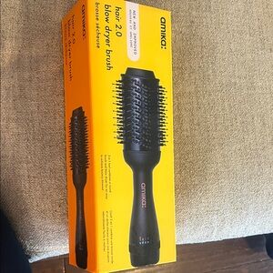 amika black and pink 2-in-1 Hot Air Blow Dryer Brush